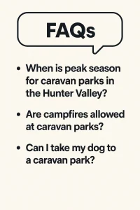 faqs hunter valley caravan park